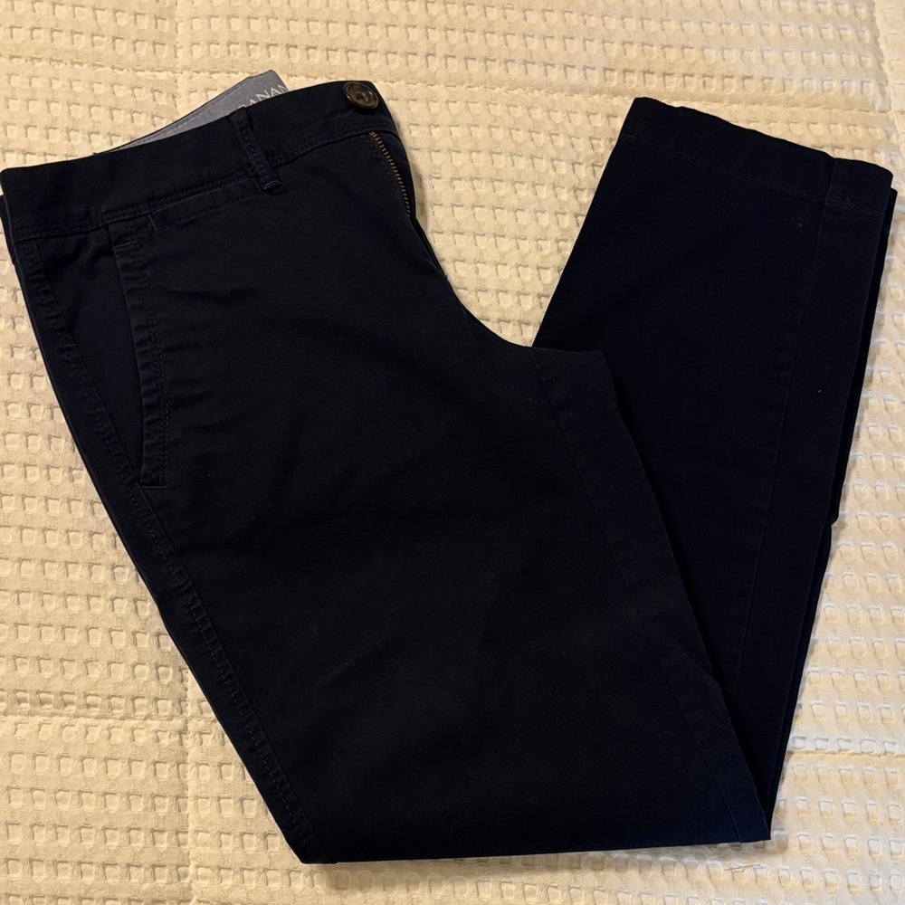 Banana Republic City Chino Pants, Navy Blue, Size 2P
